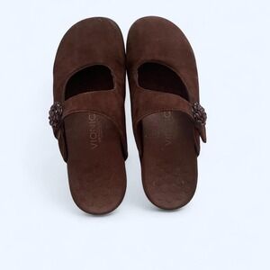 Vionic Joan Brown Mule Slip On Comfort Shoe Womens size 8